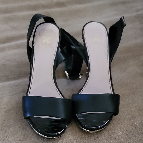 Vince Camuto Black Heels with Gold Studs - Picture 11 of 16